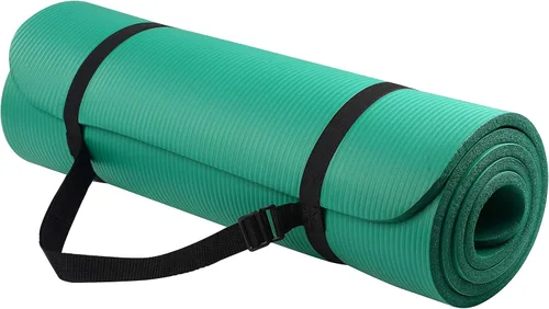 Vista 14 de Fitvids Tapete de yoga de 1/2 pulgada, extra grueso, de alta densidad, antidesgarros, con correa de transporte, adecuado para varios ejercicios