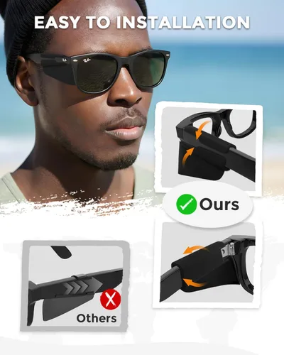Vista 6 de Ray-Ban Meta Smart - Protectores laterales de gafas inteligentes, protectores laterales de seguridad, accesorios compatibles