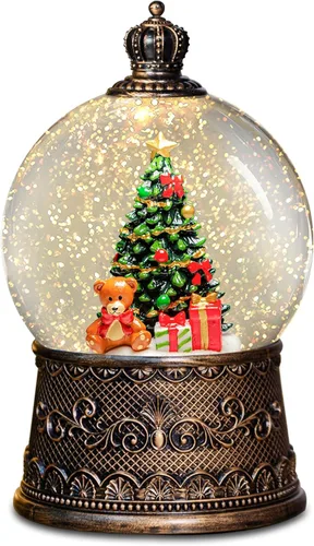Vista 10 de Regalos conmemorativos para gatos por pérdida de condolencias, globo de nieve con purpurina giratoria automática y temporizador de 6 horas