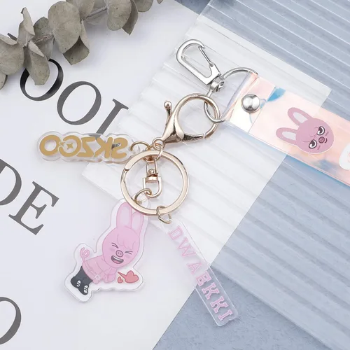 Vista 4 de G-Ahora 2pcs Stray Keychain Keyring Stray Gift Set