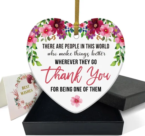 Vista 10 de REWIDPARTY Adorno floral de primo, placa de recuerdo para árbol de Navidad, regalo de graduación, cumpleaños, para mujeres y hombres, adorno