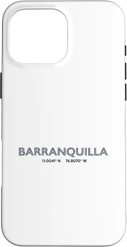 Vista 19 de Colombia City Coordinates - Barranquilla Case for iPhone 16