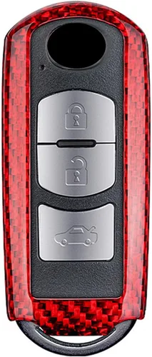 Vista 8 de Funda para llavero de fibra de carbono genuina para Mazda 2 3 Axela 5 6 Atenza 8 CX-3 CX-4 CX-5 CX-7 CX-9 MX-5 Miata para Toyota Yaris para Scion iA