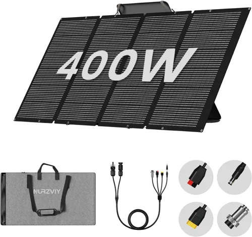 Vista 8 de Panel solar portátil de 80 vatios para estación de energía, IP67 impermeable plegable cargador solar con XT60 Anderson DC 0.315 in 7909 5521