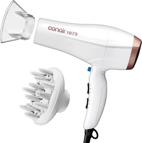 Vista 8 de Conair Secador de pelo de cerámica doble Secador de pelo con acondicionamiento iónico Incluye concentrador