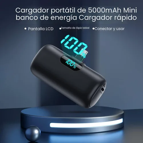 Vista 6 de [Paquete de 2] Cargador portátil para iPhone 17/16/15, Mini Power Bank 5000mAh PD USB C Cargador de teléfono portátil, Paquete de batería esencial
