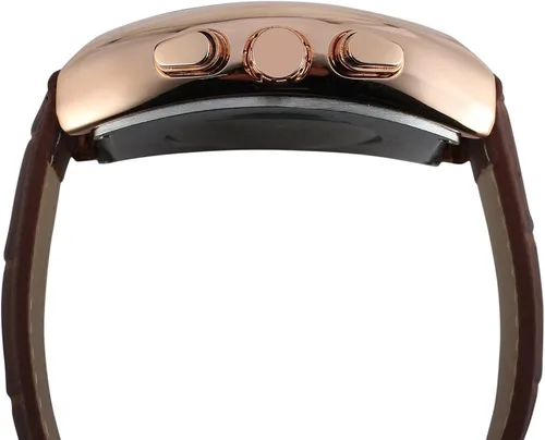Vista 3 de FORSINING Reloj rectangular de cuerda automática para hombre, con correa de cuero auténtico, Tourbillon