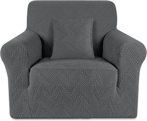 Vista 18 de Ruaozz Funda elástica para sofá de 1 pieza, fundas para sofá de 3 cojines, funda universal antideslizante para sofá, funda lavable de jacquard