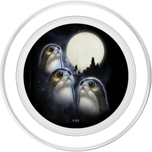 Vista 2 de Star Wars The Last Jedi Porgs Moonlight Retrato PopSockets MagSafe PopGrip para iPhone