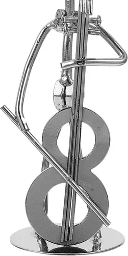 Vista 7 de ARTIBETTER Escultura decorativa de músico, juego de 4 figuras de acento, figura de banda de música de hierro, estatua de músico, guitarrista