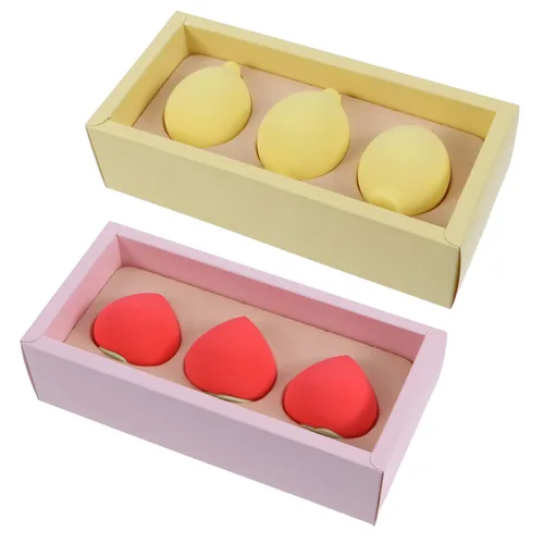 Vista 6 de Uonlytech Esponja de belleza de frutas, almohadillas de algodón para maquillaje facial, kit de maquillaje de cara, base de maquillaje en polvo