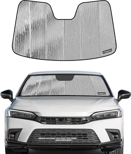 Vista 9 de Pigenius Parasol para parabrisas Honda Civic 2016-2018 (no gira), acabado plateado metálico