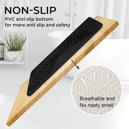 Vista 7 de Tapete de baño de 24 x 16 pulgadas, súper absorbente, suave, lavable, de espuma viscoelástica, de secado rápido, antideslizante, para dormitorio