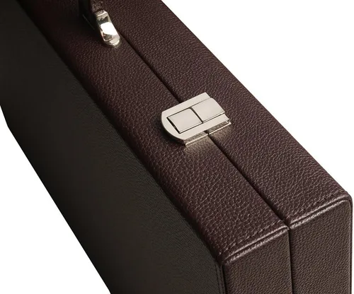 Vista 9 de Juego de Backgammon Premium de 19 pulgadas - Tablero marrón oscuro