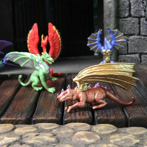 Vista 6 de Safari Ltd. Lair Of The Dragons Collection 2 Designer Toob - 6 figuras de dragón en miniatura para juegos temáticos de fantasía, niños, niñas