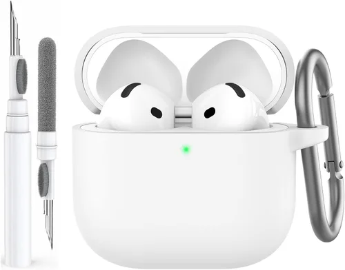 Vista 15 de AhaStyle Funda Protectora de Silicona Mejorada [LED Frontal Visible] Compatible con Apple AirPods 2 y 1 (Negro)