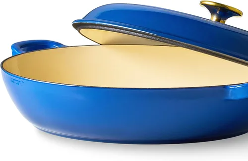 Vista 3 de CAROTE Utensilios de cocina de hierro fundido esmaltado de 3.4QT, sartén