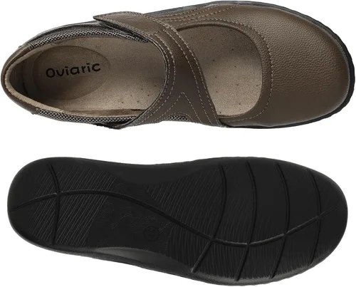 Vista 8 de Oviaric Zapatos planos clásicos y cómodos Mary Jane para mujer, zapatos de vestir casuales a la moda, bonitos zapatos de vestir con puntera cerrada