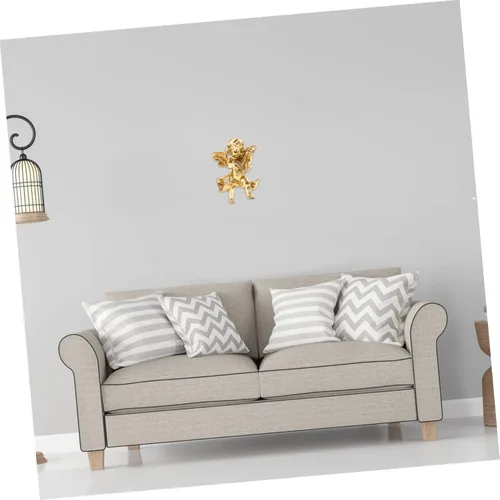 Vista 8 de Happyyami Estatua de resina para colgar en la pared, estatua de jardín, estatua de oración de ángel, estatuas para jardín, decoración de querubín