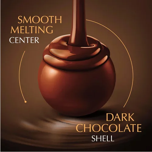 Vista 3 de Lindt Lindor - Trufas de chocolate extra oscuro 60 %, caramelo de chocolate negro con centro de trufa suave y derretida, ideal para regalar, 5.1