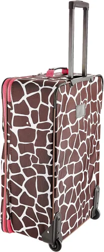 Vista 2 de Rockland Vara Softside - Juego de equipaje vertical de 3 piezas, Rosado Giraffe, Vara Softside Juego de equipaje vertical de 3 piezas