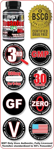 Vista 5 de MST Testofen Suplemento Twin Pack (2 botellas de 30 unidades cada uno) Extracto de semilla de fenogreco, refuerzo de testosterona libre, 600 mg, 60