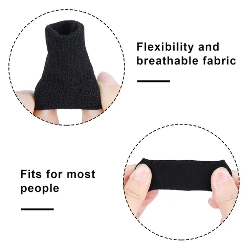 Vista 5 de Yolev Férula de 10 dedos, protectores de férula para dedos, soporte elástico para la férula de los dedos, protectores de compresión para aliviar