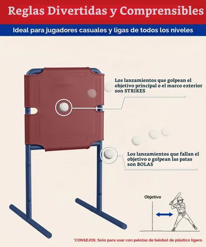 Vista 4 de Garbuildman Baseball Strike Zone Target para bolas de plástico, marco de metal portátil para lanzar y golpear herramienta de entrenamiento