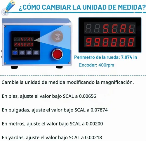Vista 5 de Medidor digital de longitud de cable con rueda de ranura en U, herramienta de medición de longitud de cable multiunidad para línea de pesca e hilo