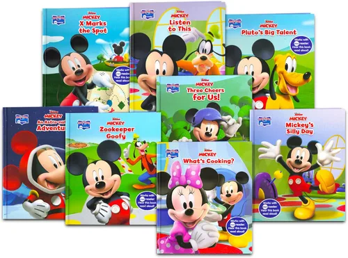 Vista 2 de Mickey Mouse Me Reader - Lector electrónico de 8 libros, libros de Mickey Mouse Clubhouse para niños pequeños, niños con Mickey, Minnie, Donald