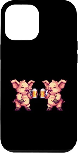 Vista 6 de iPhone 15 Pig Beer Party Team Comic Gamer Crew Case