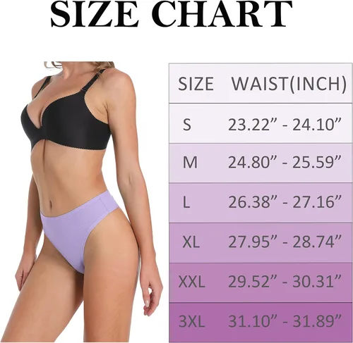 Vista 7 de Umiehary Bragas deportivas elásticas de algodón y nailon de cintura alta para mujer ropa interior transpirable talla regular y grande