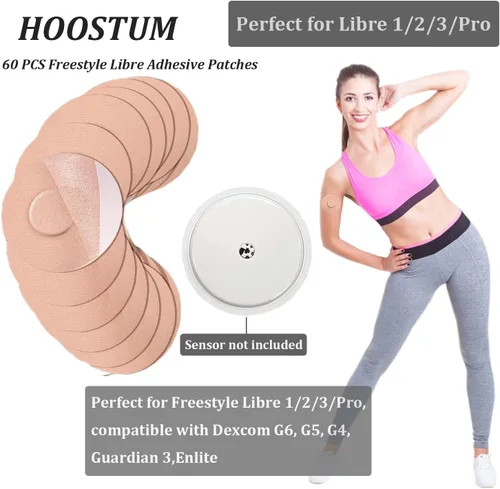 Vista 3 de Paquete de 60 fundas de sensor impermeables y resistentes al sudor para Libre 1/2/3/Pro, parches adhesivos para sensor de estilo libre, cinta