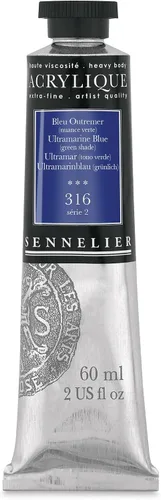 Vista 7 de Sennelier Extra-Fine Artists' Acrílico, 2.0 fl oz, Anthraquinone Blue S5, 2.02 Fl Oz (Paquete de 1)