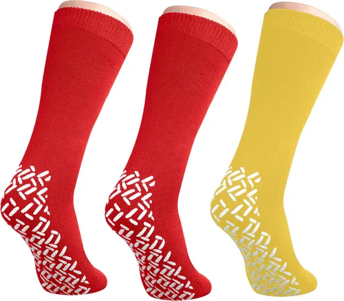 Vista 16 de NOBLES HEALTH CARE PRODUCT SOLUTIONS Paquete de 3 pares – Calcetines antideslizantes XXXL anchos para personas con diabetes hinchada en los pies