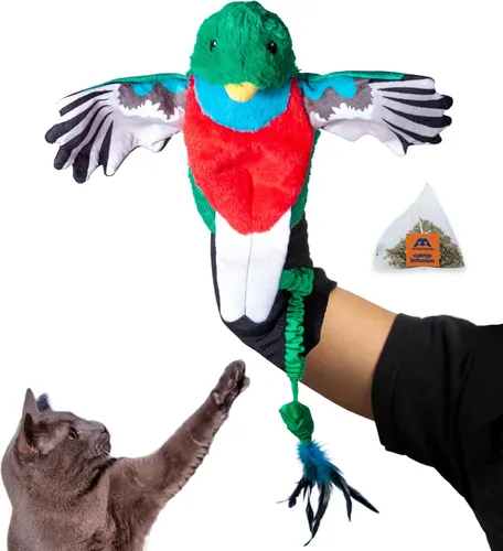 Vista 11 de Milunova Pupr Pals - Marioneta de juguete para perros y gatos con acolchado resistente para un juego interactivo seguro, protección para evitar que