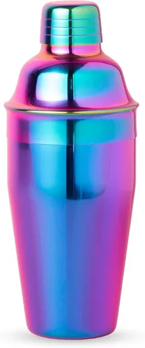 Vista 6 de Blush Mirage Rainbow - Coctelera iridiscente de acero inoxidable, colorida coctelera para accesorios estéticos de bar en el hogar, despedida