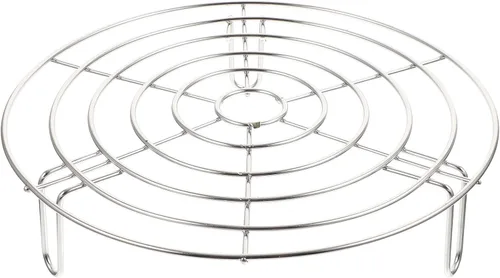 Vista 10 de Estante de vapor de acero inoxidable de 6.10 x 6.10 x 1.77 pulgadas, resistente al calor, bandeja de vapor de cocina, estante para uso doméstico