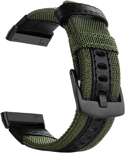 Vista 8 de Abanen Correas de reloj militar de nailon para Fitbit Versa 4 / Sense 2, conectores mejorados con tela tejida transpirable correa duradera