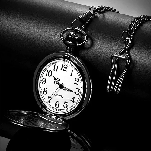 Vista 5 de Regalos para papá, reloj de bolsillo grabado, cumpleaños, aniversario, regalo significativo del día del padre para hombres