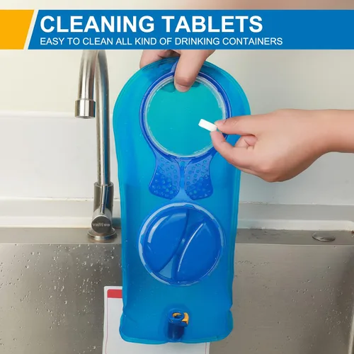 Vista 7 de TAGVO Hydration Bladder Cleaning Kit, 6 in 1 Water Bladder Cleaner Set - 3 Brushes, Collapsible Hanger, 12 Cleaning Tablets & Carry Pouch, Water