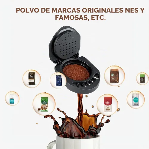 Vista 4 de i Cafilas Adaptador de café reutilizable para Dolce Gusto, convertidor recargable compatible con Piccolo XS/Genio S, bricolaje tu café en polvo 1