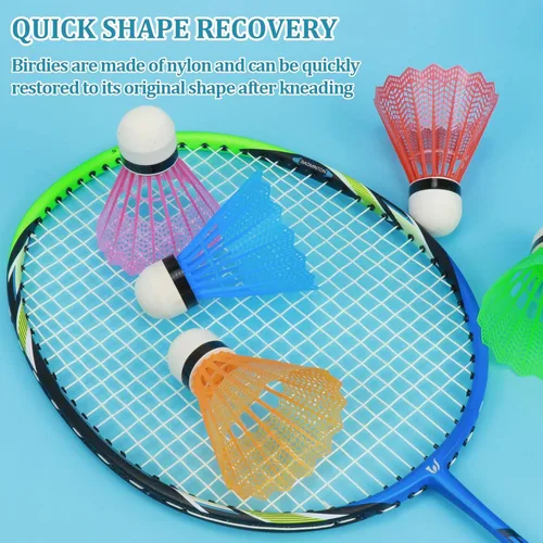 Vista 2 de Hysagtek 12 piezas de bádminton volante de bádminton Birdie, deportes interiores y exteriores, entrenamiento de pelota de ejercicio, gimnasio, juego