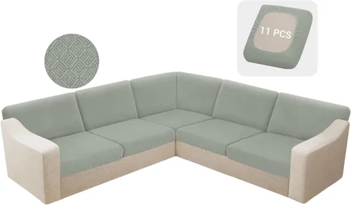 Vista 40 de HDCAXKJ - Fundas impermeables para cojín de sofá modular, fundas elásticas para cojín de sofá de esquina, fundas protectoras de muebles de jacquard