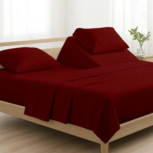 Vista 14 de NON Sticky cotton Juego de sábanas de 4 piezas para cama ajustable con números de sueño, 100% algodón egipcio, cabezal flexible de 34 pulgadas, se
