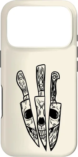 Vista 30 de Skull Reflected on Kitchen Knives Retro Chefs Cooks Gift Case for iPhone 17