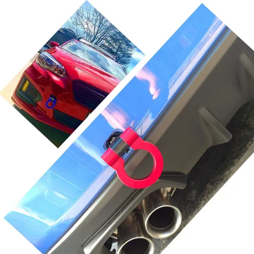 Vista 8 de Kit de gancho de remolque para parachoques delantero y trasero negro resistente para Subaru WRX y STI, Impreza, Scion FR-S