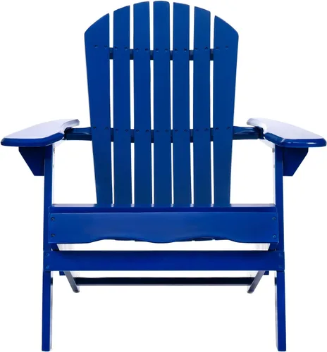 Vista 3 de Folding Adirondack Chairs, Solid Wood Outdoor Patio Chairs with All-Weather Construction for Yard, Garden, Backyard, Deck & Fire Pit,Blue