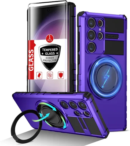 Vista 85 de Funda magnética para Samsung Galaxy Note 20 Ultra compatible con carga inalámbrica MagSafe, con 1 protector de pantalla, anillo de soporte integrado