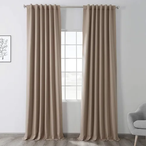 Vista 11 de HPD Half Price Drapes BOCH-171113-84, cortinas sólidas para oscurecer habitación (1 panel), 50 x 84 pulgadas, color beige alabastro